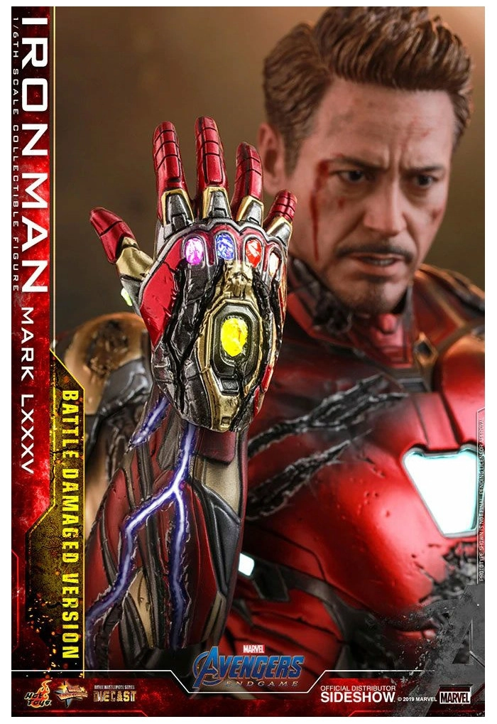 MARVEL - Avengers Endgame - Iron Man Mark LXXXV Battle Damaged Ver. 1/6 Action Figure 12" Diecast MMS543 D33