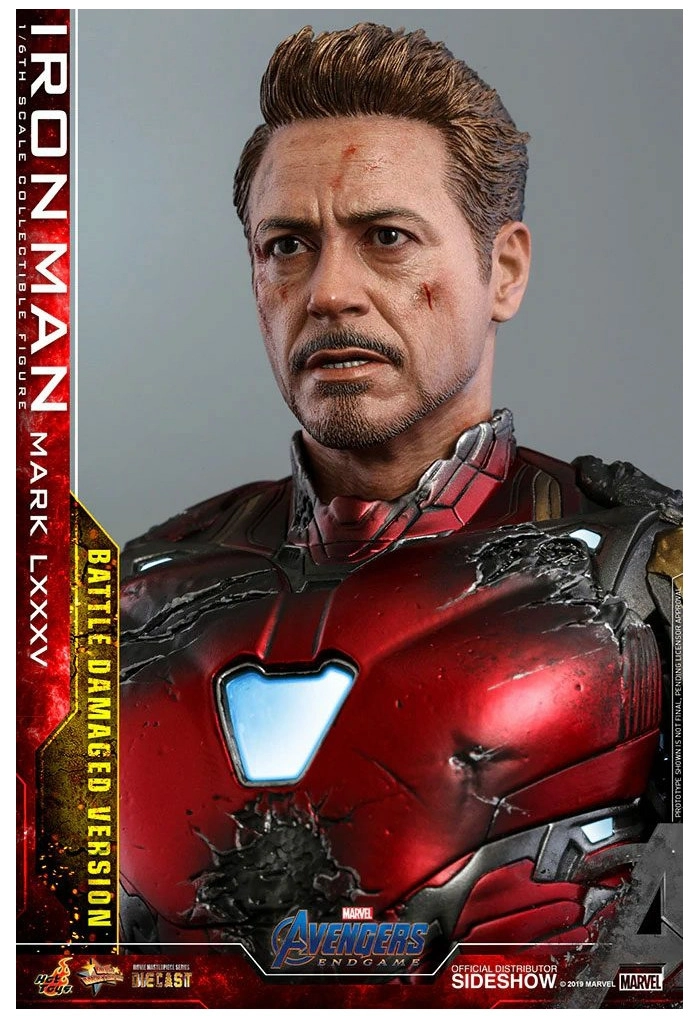 MARVEL - Avengers Endgame - Iron Man Mark LXXXV Battle Damaged Ver. 1/6 Action Figure 12" Diecast MMS543 D33