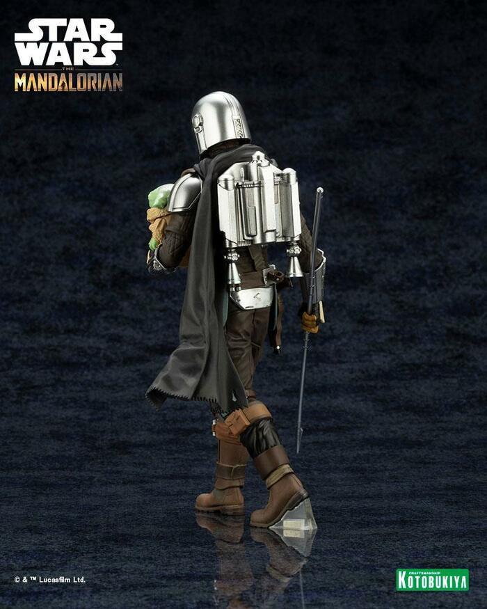 STAR WARS - The Mandalorian - Mandalorian & Grogu with Beskar Staff ArtFX+ 1/10 Pvc Figure
