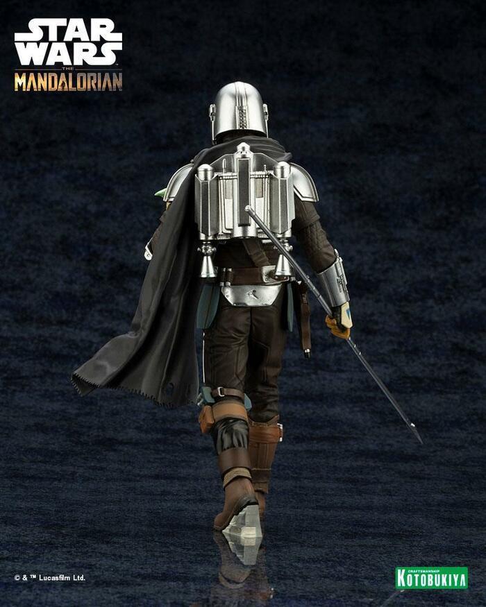 STAR WARS - The Mandalorian - Mandalorian & Grogu with Beskar Staff ArtFX+ 1/10 Pvc Figure