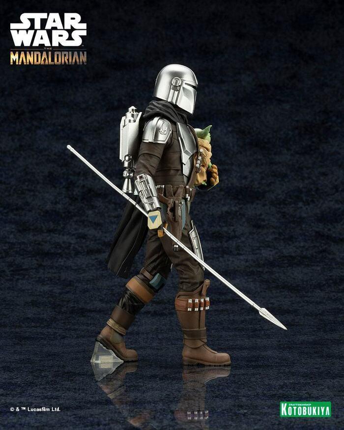 STAR WARS - The Mandalorian - Mandalorian & Grogu with Beskar Staff ArtFX+ 1/10 Pvc Figure