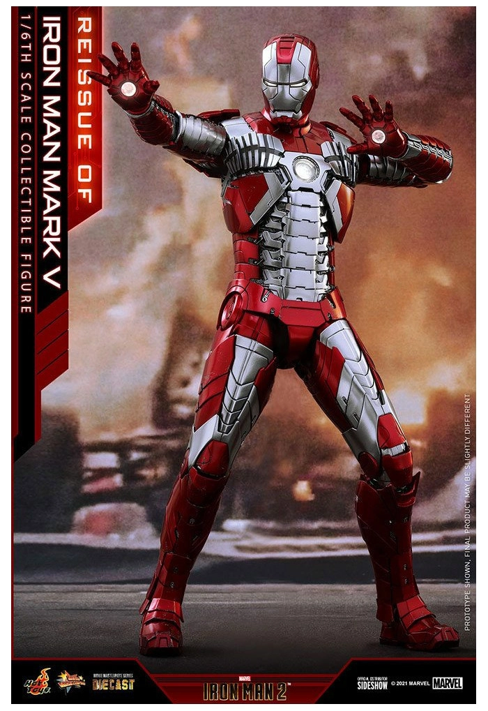 IRON MAN 2 - Mark V 1/6 Action Figure 12" Diecast MMS400-D18