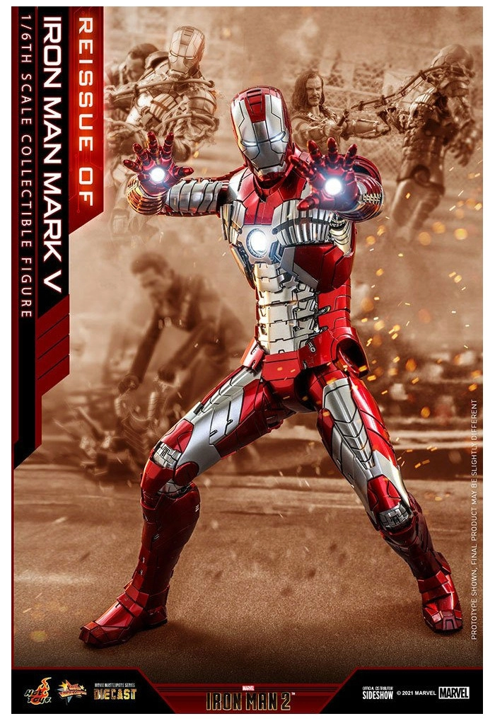 IRON MAN 2 - Mark V 1/6 Action Figure 12" Diecast MMS400-D18