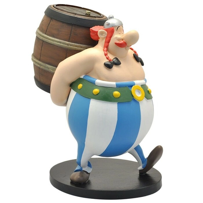 ASTERIX - Obelix and his Barrel Polystone Statue