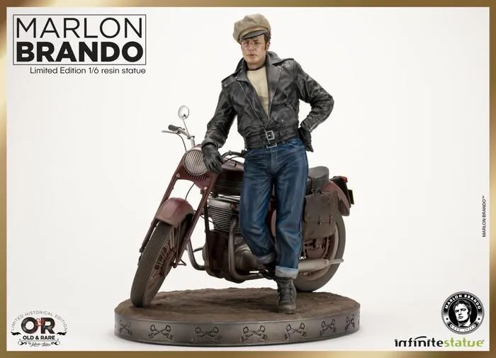 OLD & RARE - Marlon Brando with Bike 1/6 Polystone Statue