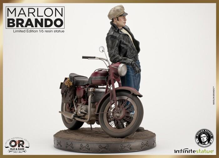 OLD & RARE - Marlon Brando with Bike 1/6 Polystone Statue