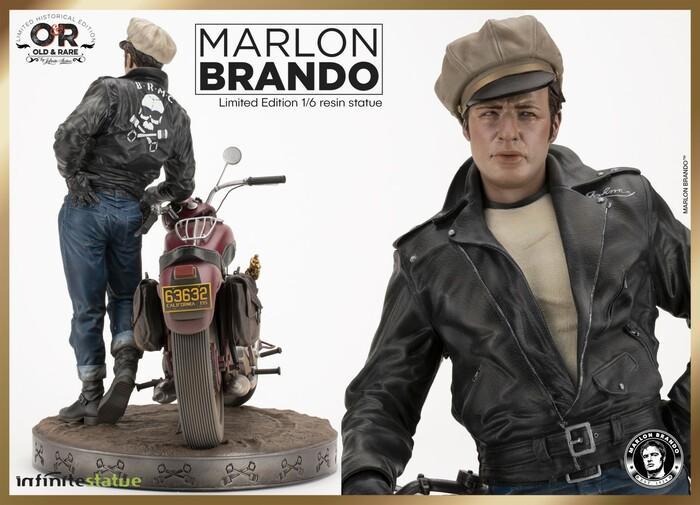 OLD & RARE - Marlon Brando with Bike 1/6 Polystone Statue