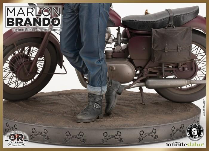OLD & RARE - Marlon Brando with Bike 1/6 Polystone Statue