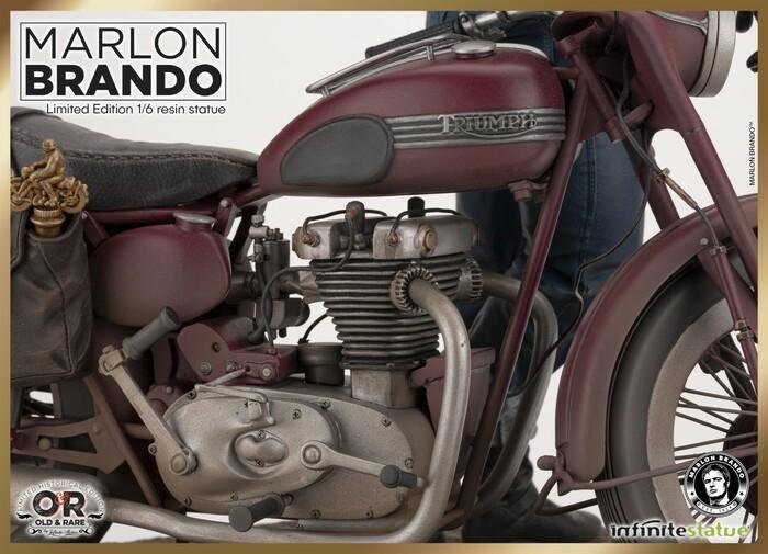 OLD & RARE - Marlon Brando with Bike 1/6 Polystone Statue