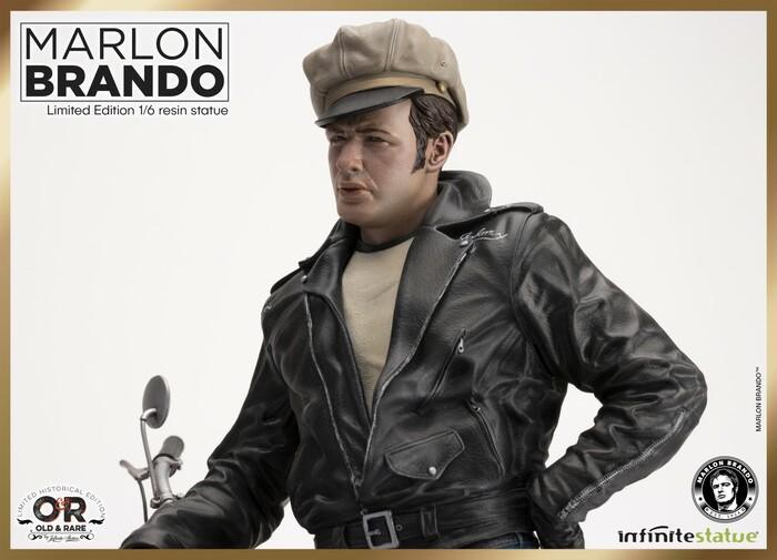 OLD & RARE - Marlon Brando with Bike 1/6 Polystone Statue