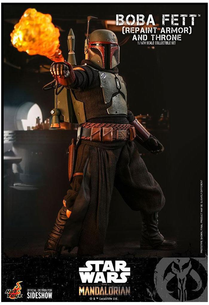 STAR WARS - The Mandalorian - Boba Fett Repaint Armor and Throne 1/6 Action Figure 12" TMS056