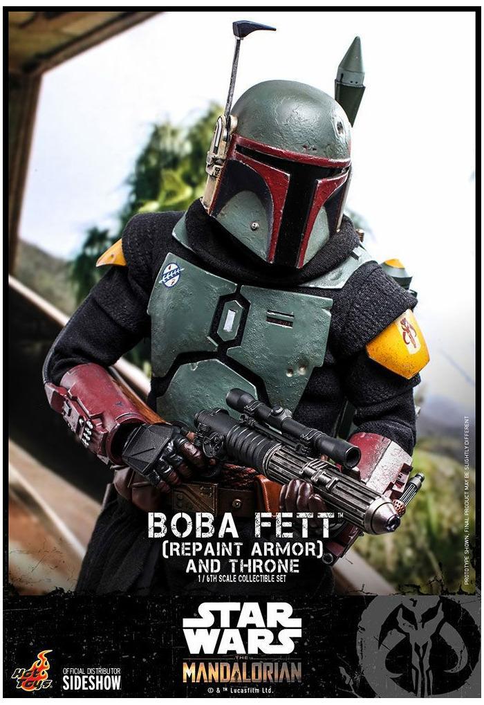 STAR WARS - The Mandalorian - Boba Fett Repaint Armor and Throne 1/6 Action Figure 12" TMS056