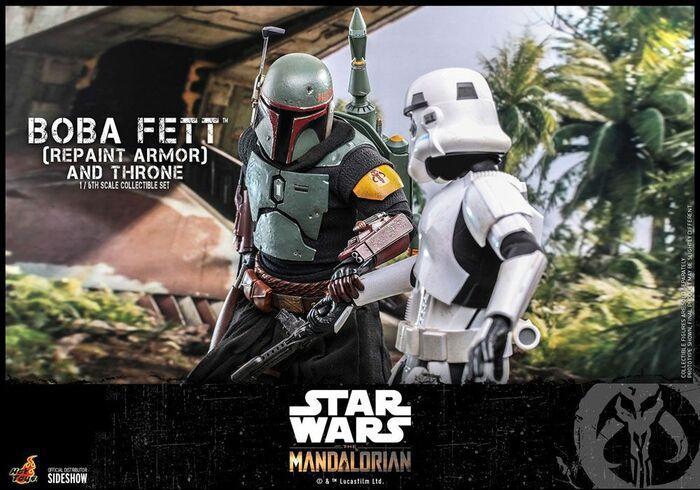 STAR WARS - The Mandalorian - Boba Fett Repaint Armor and Throne 1/6 Action Figure 12" TMS056