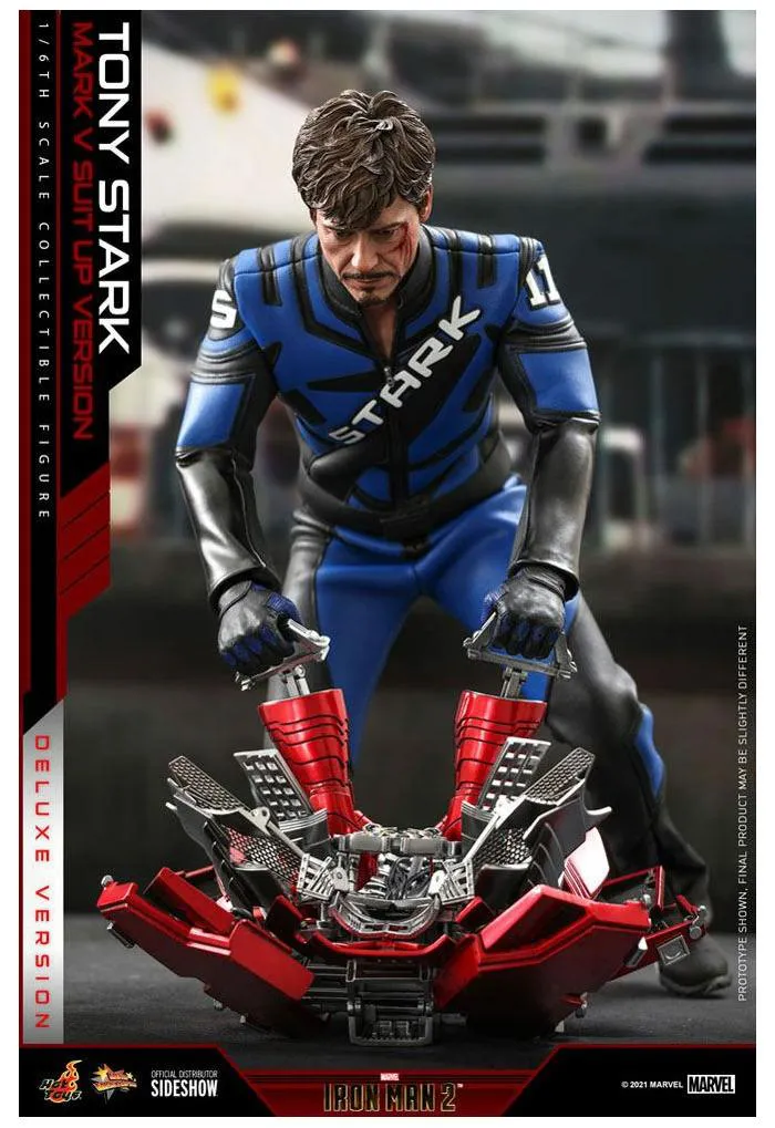 IRON MAN 2 - Tony Stark Mark V Suit Up Ver. Deluxe 1/6 Action Figure 12" MMS600