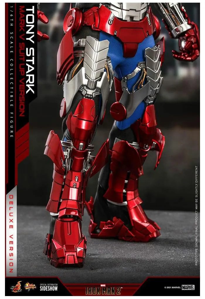 IRON MAN 2 - Tony Stark Mark V Suit Up Ver. Deluxe 1/6 Action Figure 12" MMS600