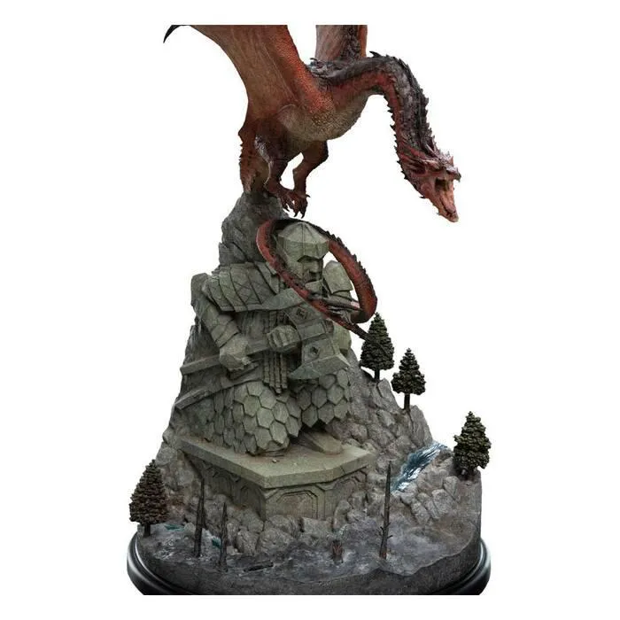 THE HOBBIT - Smaug the Fire-Drake Polystone Statue
