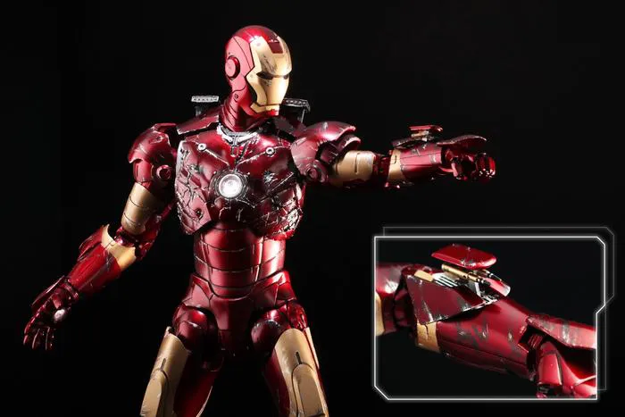 IRON MAN - Mark III Battle Damaged 1/6 Action Figure 12" MMS110