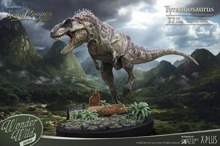 DINOSAUR - The Wonder Wild Series - Tyrannosaurus Rex T-Rex Deluxe Ver. Statue & Fossil Replica