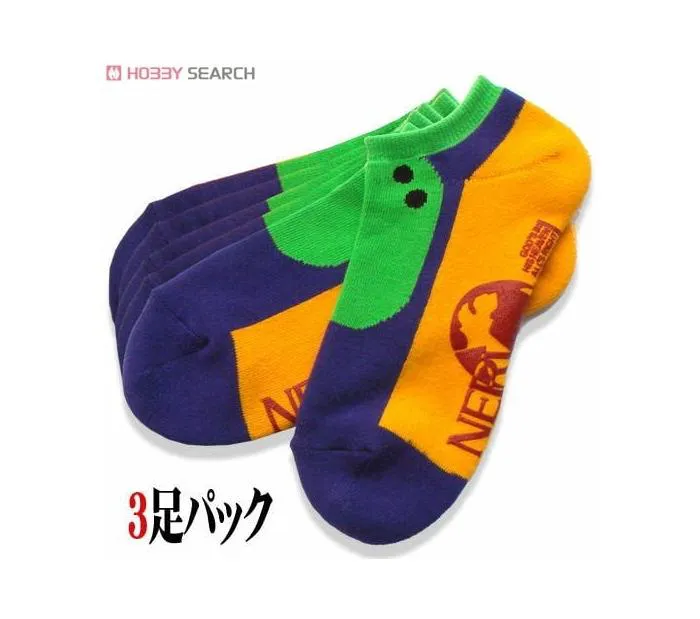 EVANGELION - EVA-01 Socks Pack (3 Pair) Calze