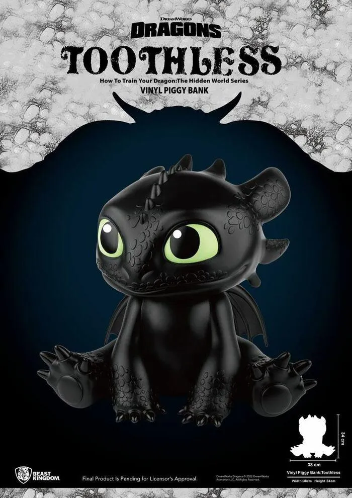HOW TO TRAIN YOUR DRAGON - Toothless Piggy Vinyl Bank