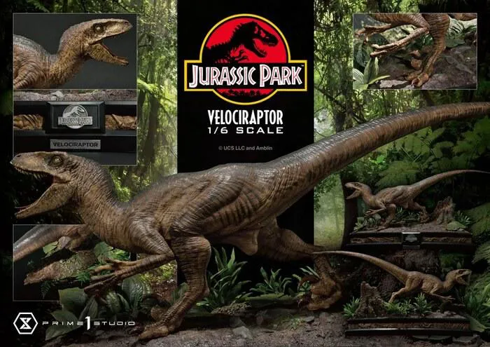 JURASSIC PARK - Legacy Museum Collection - Velociraptor Attack 1/6 Polystone Statue