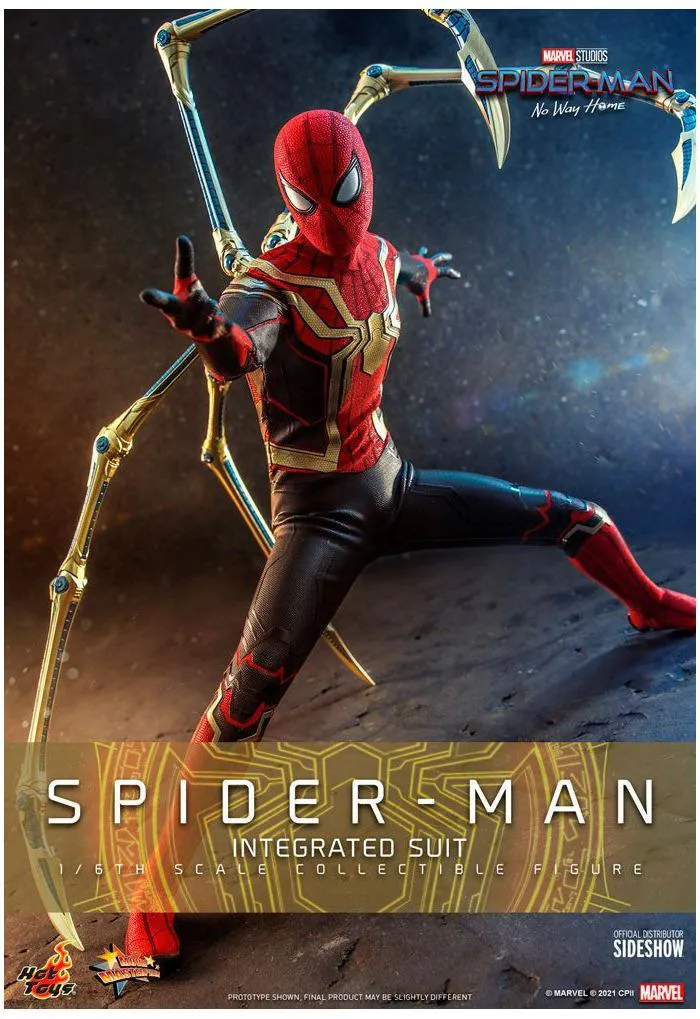 SPIDER-MAN - No Way Home - Spider-Man Integrated Suit 1/6 Action Figure 12" MMS623 - Damaged Box