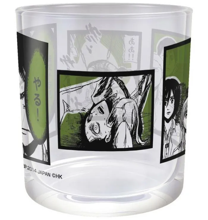 ATTACK ON TITAN - Armin Arlert - Eren Yeager - Mikasa Ackerman Glass Ichiban Kuji