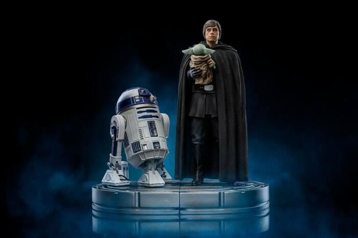 STAR WARS - The Mandalorian - Luke Skywalker and Grogu 1/10 Art Scale Statue