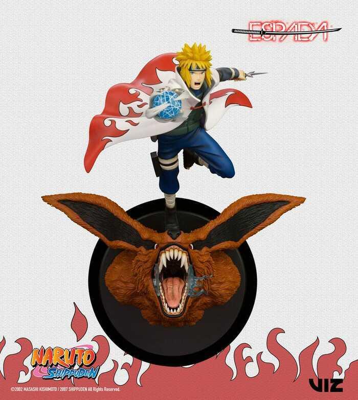 NARUTO SHIPPUDEN - Minato Namikaze Vs Nine Tailed Fox 1/8 Wall Statue