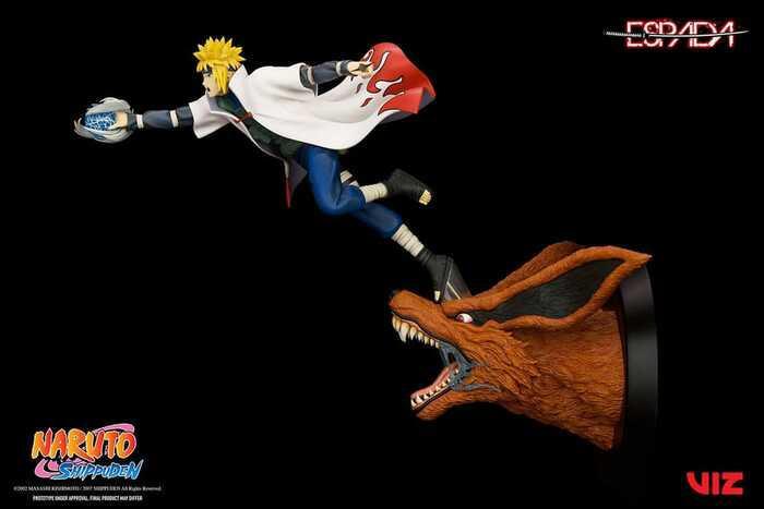 NARUTO SHIPPUDEN - Minato Namikaze Vs Nine Tailed Fox 1/8 Wall Statue