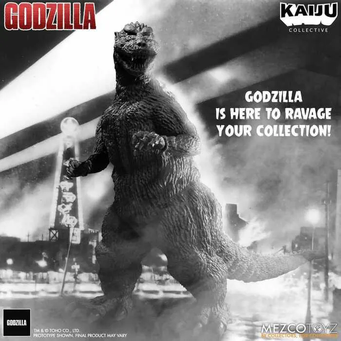 GODZILLA - 1954 - Kaiju Collective - Godzilla Black & White Edition Action Figure