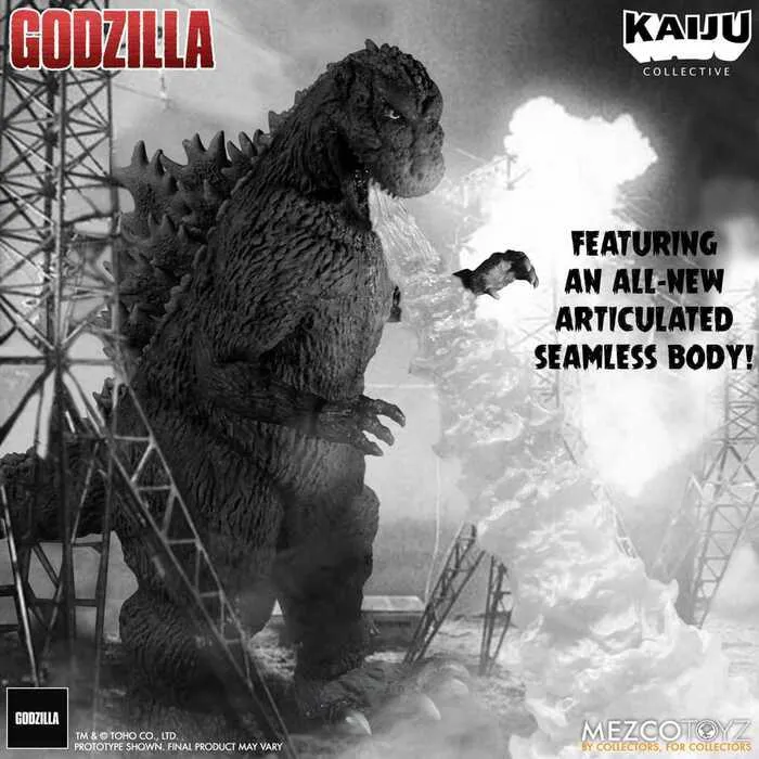 GODZILLA - 1954 - Kaiju Collective - Godzilla Black & White Edition Action Figure