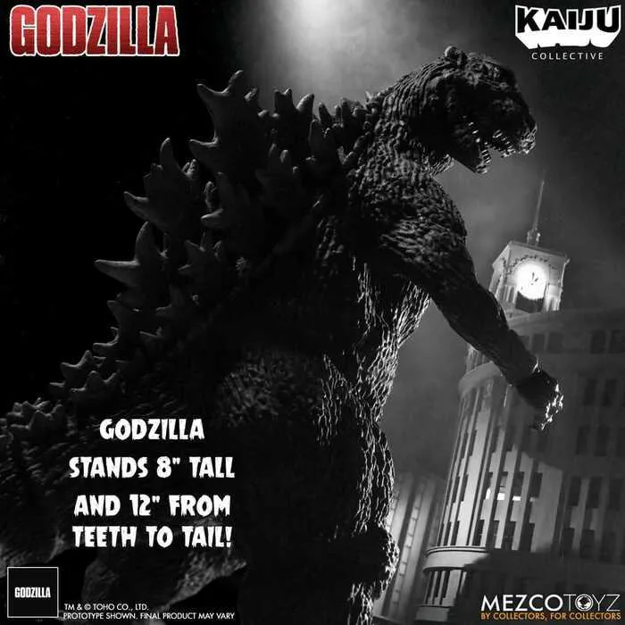 GODZILLA - 1954 - Kaiju Collective - Godzilla Black & White Edition Action Figure