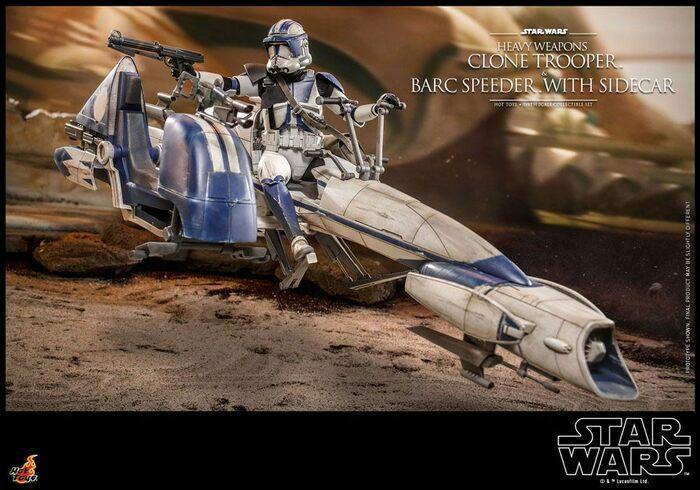 STAR WARS - The Clone Wars - Heavy Weapons Clone Trooper & BARC Speeder with Sidecar 1/6 Action Figure 12" TMS077