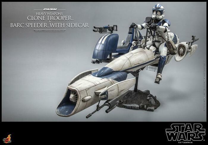STAR WARS - The Clone Wars - Heavy Weapons Clone Trooper & BARC Speeder with Sidecar 1/6 Action Figure 12" TMS077