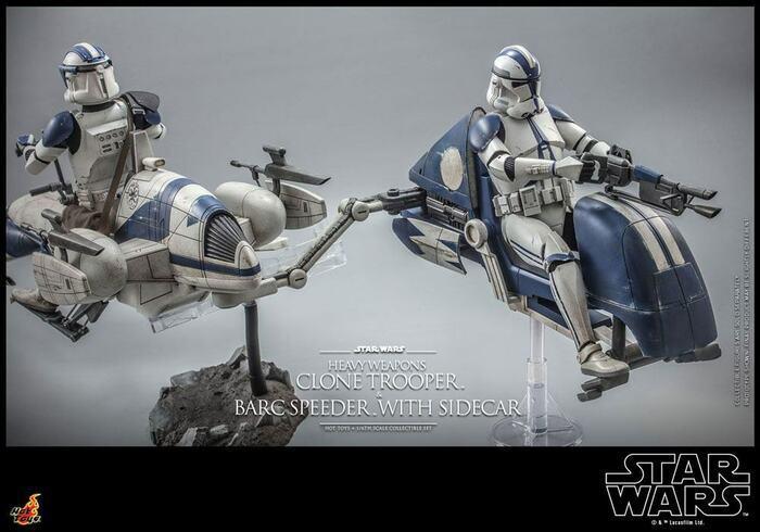 STAR WARS - The Clone Wars - Heavy Weapons Clone Trooper & BARC Speeder with Sidecar 1/6 Action Figure 12" TMS077