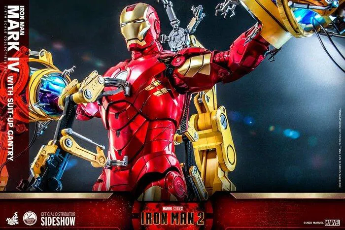 IRON MAN 2 - Iron Man Mark IV with Suit-Up Gantry 1/4 Action Figure