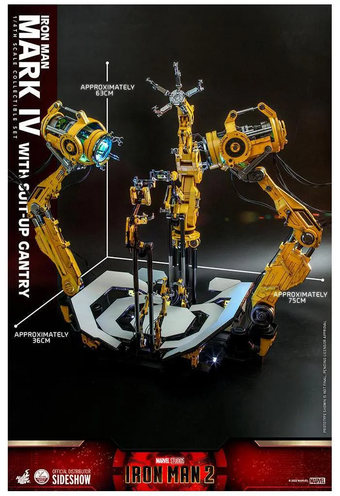 IRON MAN 2 - Iron Man Mark IV with Suit-Up Gantry 1/4 Action Figure