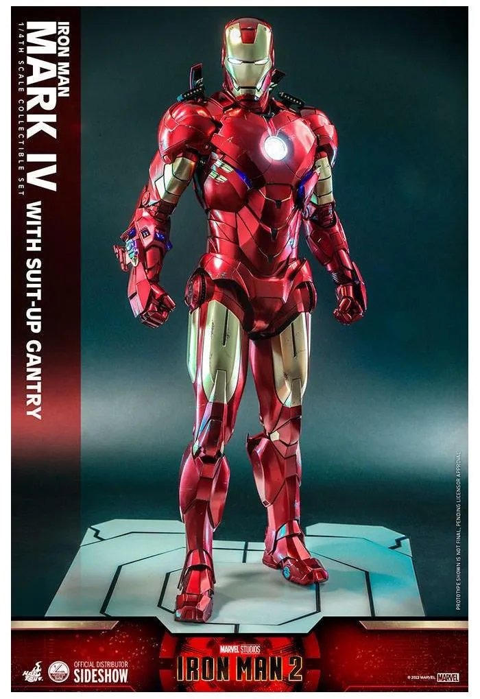 IRON MAN 2 - Iron Man Mark IV with Suit-Up Gantry 1/4 Action Figure