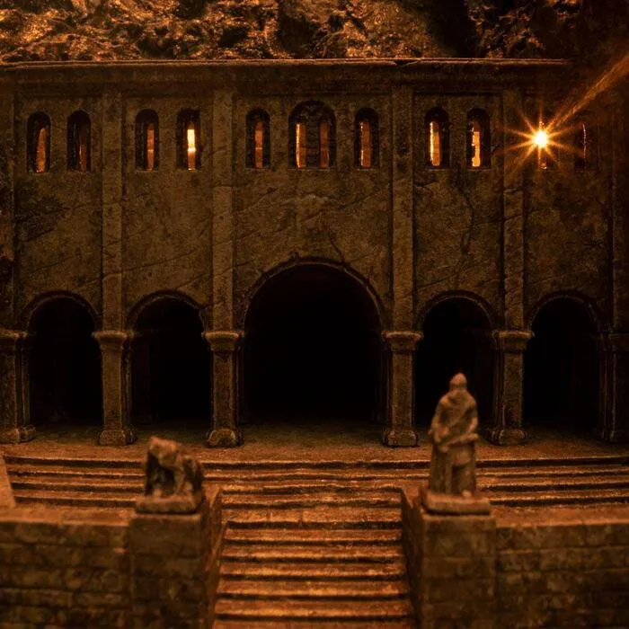 LORD OF THE RINGS - Helm's Deep Polystone Statue