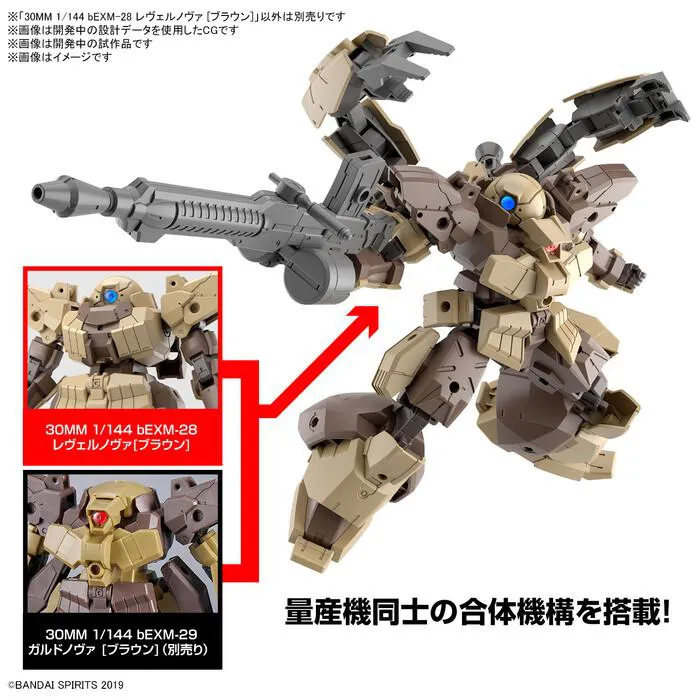 GUNDAM 30MM / 30 MINUTES MISSIONS - 1/144 bEXM-28 Rever Nova Brown Model Kit # 060