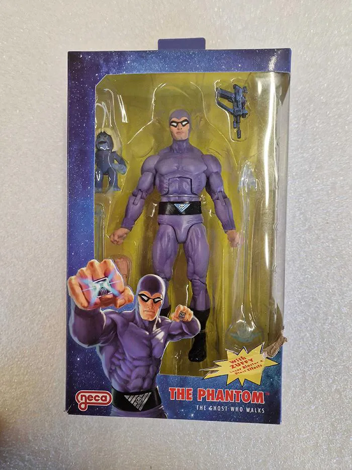 DEFENDERS OF THE EARTH - Series 1 - The Phantom Action Figure - Damaged Box