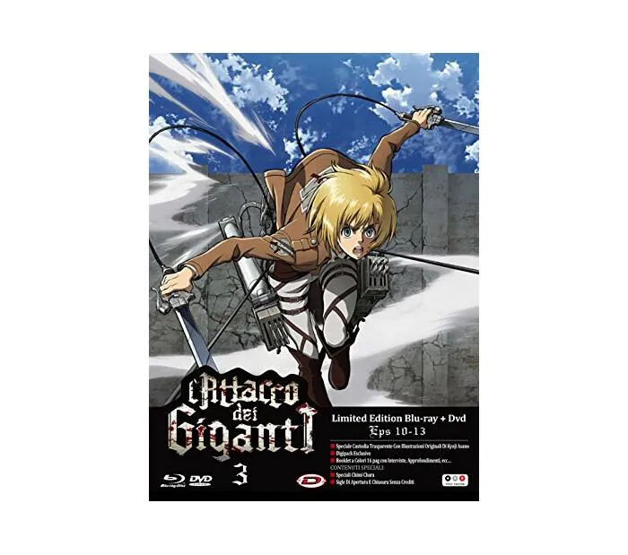 Attacco Dei Giganti Volume 3 Eps 10-13 Limited Edition Blu-ray + DVD