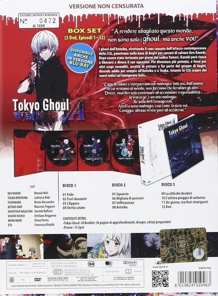 Tokyo Ghoul - Stagione 2 Eps 01-12 Dvd Ed. Limitata e Numerata