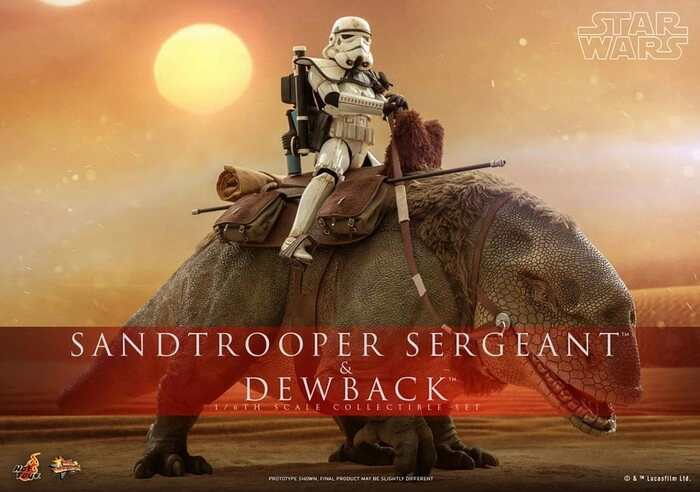 STAR WARS - Episode IV - Sandtrooper Sergeant & Dewback 2-Pack 1/6 Action Figure 12" MMS722