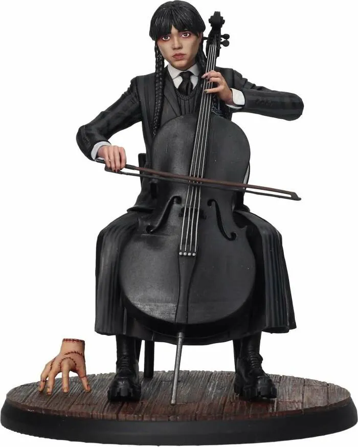ADDAMS FAMILY - Wednesday With Cello And Thing Pvc Figure