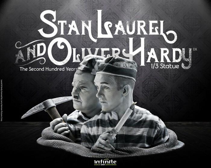 STAN LAUREL & OLIVER HARDY - Stanlio e Ollio - 1/3 Polystone Statue