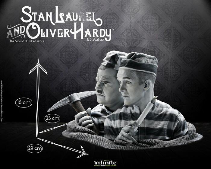 STAN LAUREL & OLIVER HARDY - Stanlio e Ollio - 1/3 Polystone Statue