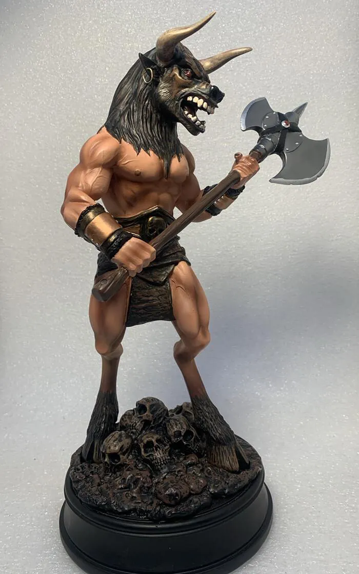 GREEK MYTHOS - The Minotaur Polystone Statue