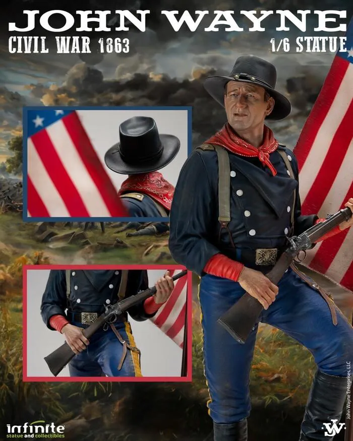 JOHN WAYNE - John Wayne Civil Wr 1863 1/6 Polystone Statue